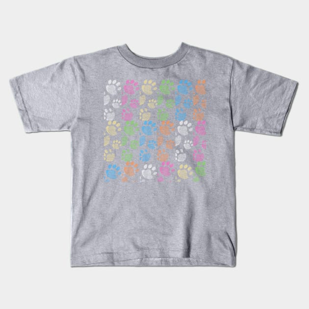 Dog paw Kids T-Shirt by SannRoCh